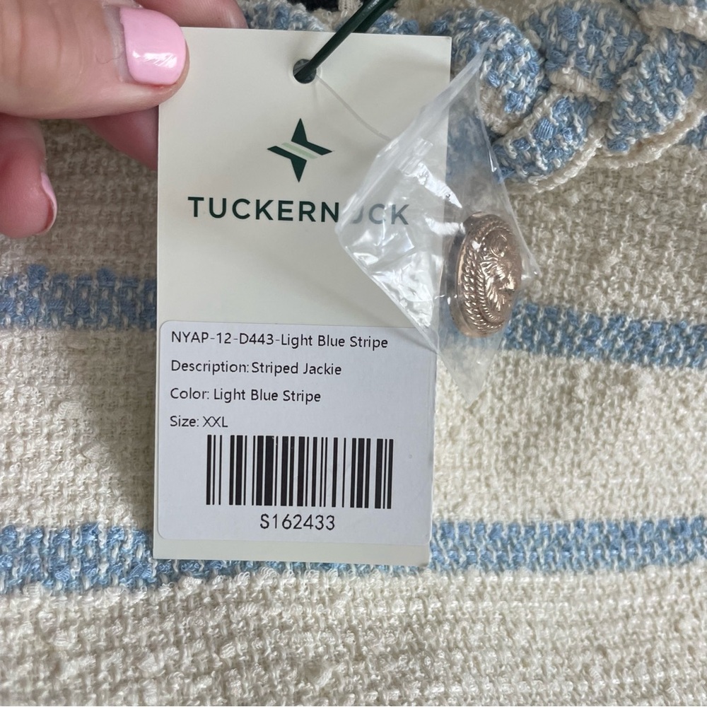 NWT Tuckernuck Coastal Blue Jackie Dress Sz XXL - Picture 15 of 15
